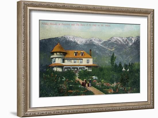 Pasadena, California - Picking Flowers Near Mount Wilson-Lantern Press-Framed Art Print