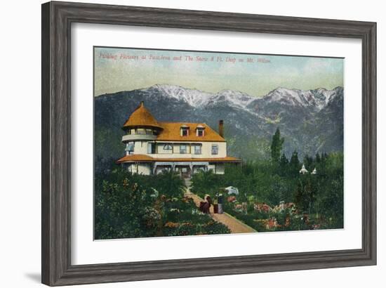 Pasadena, California - Picking Flowers Near Mount Wilson-Lantern Press-Framed Art Print