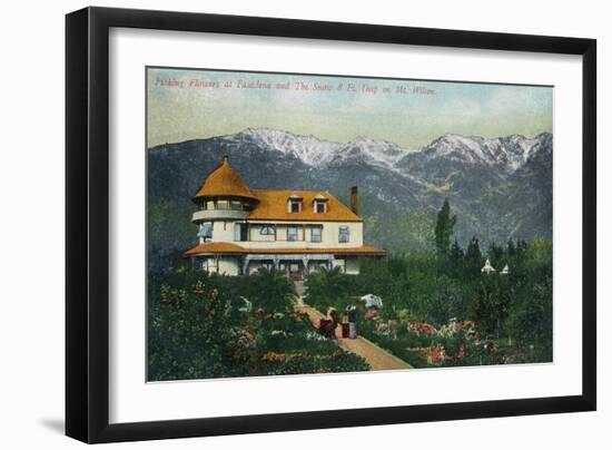 Pasadena, California - Picking Flowers Near Mount Wilson-Lantern Press-Framed Art Print