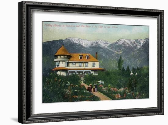 Pasadena, California - Picking Flowers Near Mount Wilson-Lantern Press-Framed Art Print