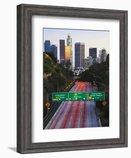 Pasadena Freeway (Ca Highway 110) Leading to Downtown Los Angeles, California, United States of Ame-Gavin Hellier-Framed Photographic Print