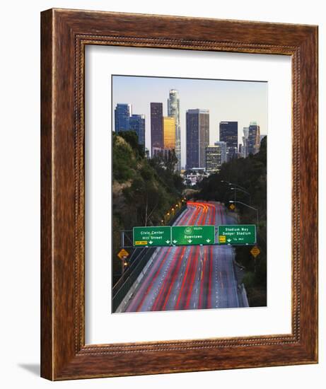 Pasadena Freeway (Ca Highway 110) Leading to Downtown Los Angeles, California, United States of Ame-Gavin Hellier-Framed Photographic Print