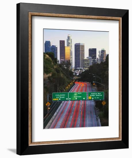 Pasadena Freeway (Ca Highway 110) Leading to Downtown Los Angeles, California, United States of Ame-Gavin Hellier-Framed Photographic Print