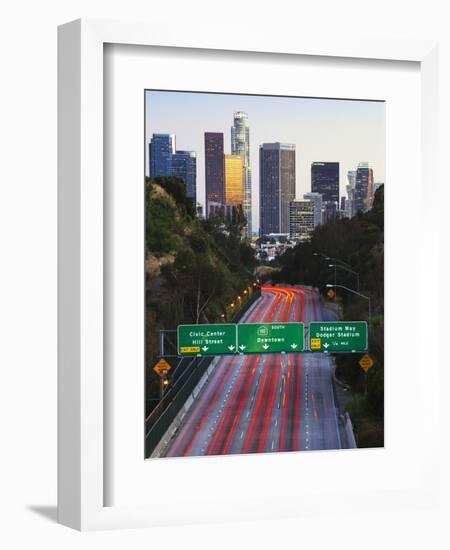 Pasadena Freeway (Ca Highway 110) Leading to Downtown Los Angeles, California, United States of Ame-Gavin Hellier-Framed Photographic Print