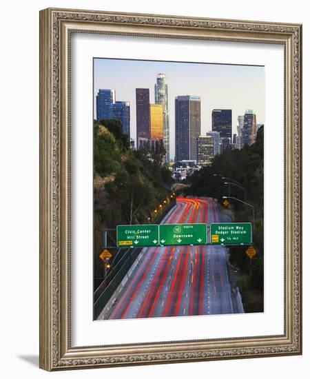 Pasadena Freeway (Ca Highway 110) Leading to Downtown Los Angeles, California, United States of Ame-Gavin Hellier-Framed Photographic Print