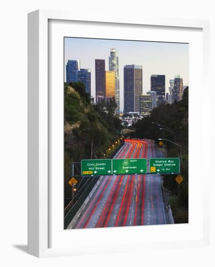 Pasadena Freeway (Ca Highway 110) Leading to Downtown Los Angeles, California, United States of Ame-Gavin Hellier-Framed Photographic Print