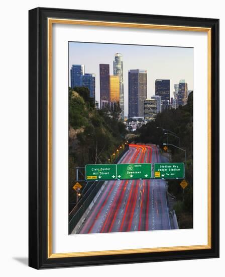 Pasadena Freeway (Ca Highway 110) Leading to Downtown Los Angeles, California, United States of Ame-Gavin Hellier-Framed Photographic Print