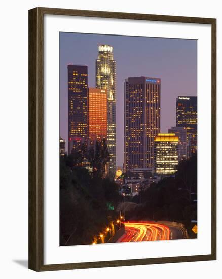 Pasadena Freeway (Ca Highway 110) Leading to Downtown Los Angeles, California, United States of Ame-Gavin Hellier-Framed Photographic Print