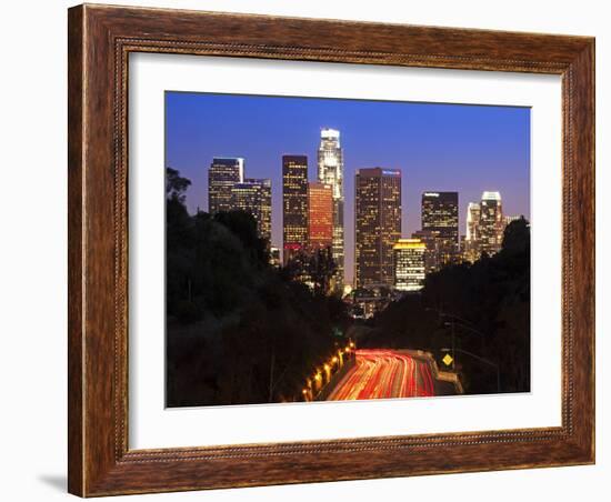 Pasadena Freeway (Ca Highway 110) Leading to Downtown Los Angeles, California, United States of Ame-Gavin Hellier-Framed Photographic Print