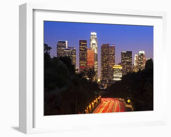 Pasadena Freeway (Ca Highway 110) Leading to Downtown Los Angeles, California, United States of Ame-Gavin Hellier-Framed Photographic Print