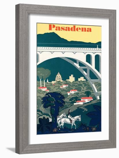 Pasadena Travel Poster-null-Framed Art Print