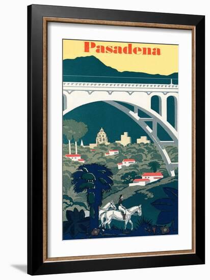 Pasadena Travel Poster-null-Framed Art Print