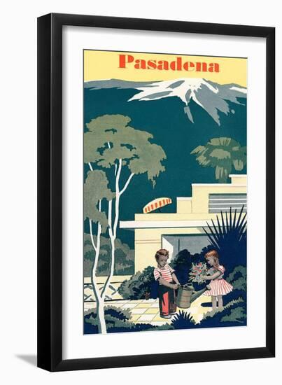 Pasadena Travel Poster-null-Framed Art Print