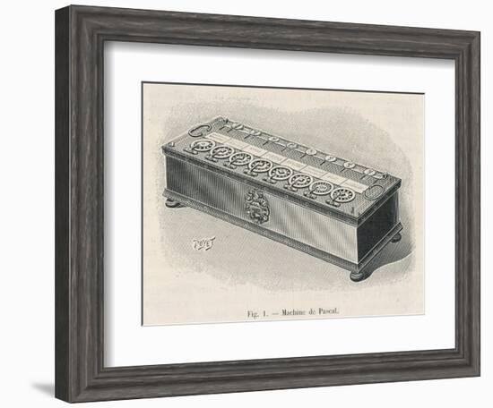 Pascal Pascal's Calculating Machine-Poyet-Framed Art Print