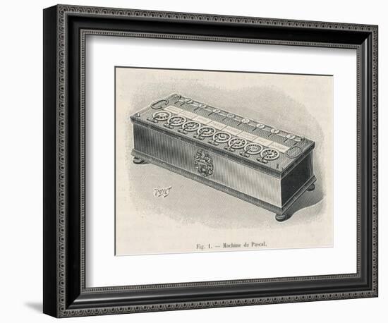 Pascal Pascal's Calculating Machine-Poyet-Framed Art Print