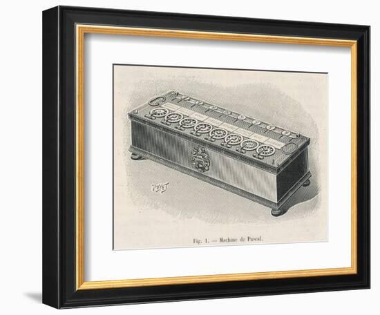 Pascal Pascal's Calculating Machine-Poyet-Framed Art Print