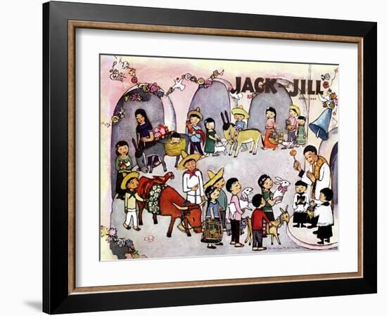 Pascua - Jack and Jill, April 1947-Leo Politi-Framed Giclee Print