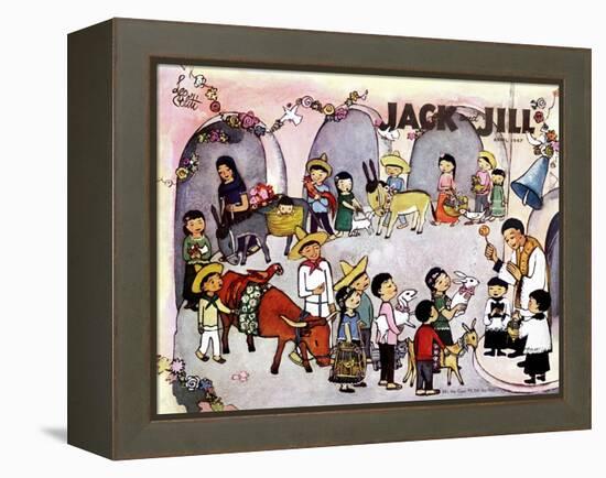 Pascua - Jack and Jill, April 1947-Leo Politi-Framed Premier Image Canvas