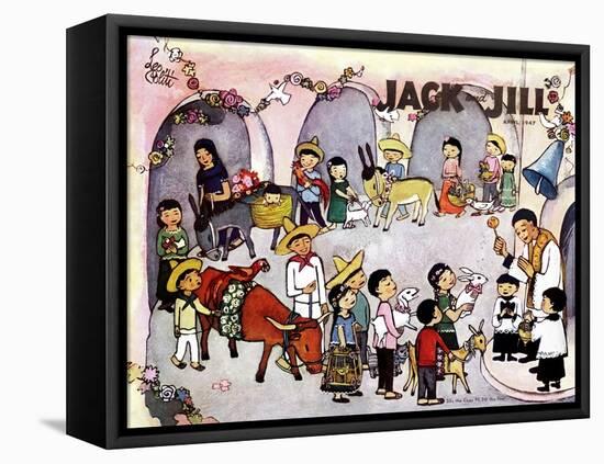 Pascua - Jack and Jill, April 1947-Leo Politi-Framed Premier Image Canvas