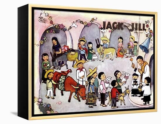 Pascua - Jack and Jill, April 1947-Leo Politi-Framed Premier Image Canvas