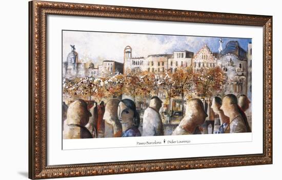 Paseo Barcelona-Didier Lourenco-Framed Art Print