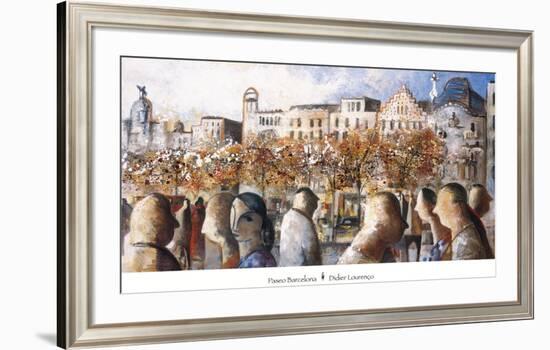 Paseo Barcelona-Didier Lourenco-Framed Art Print