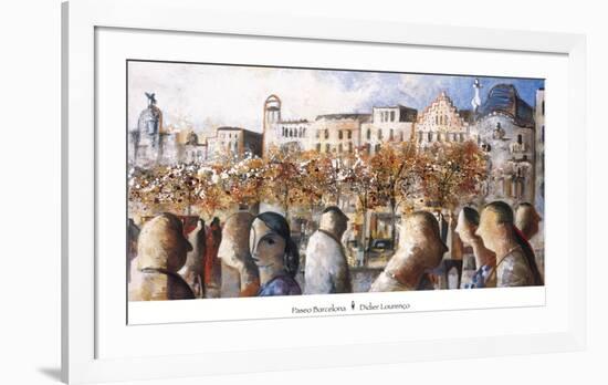 Paseo Barcelona-Didier Lourenco-Framed Art Print