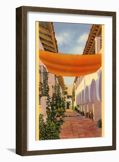 Paseo de la Guerra, Santa Barbara, California-null-Framed Art Print