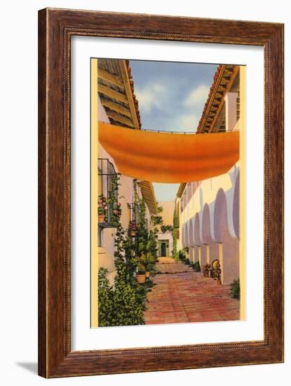 Paseo de la Guerra, Santa Barbara, California-null-Framed Art Print