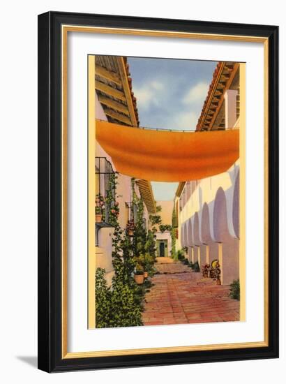 Paseo de la Guerra, Santa Barbara, California-null-Framed Art Print