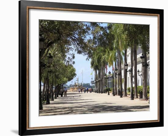 Paseo de La Princesa (Walkway of Princess), Old San Juan, San Juan, Puerto Rico, West Indies, USA-Wendy Connett-Framed Photographic Print