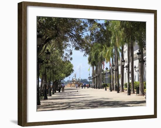 Paseo de La Princesa (Walkway of Princess), Old San Juan, San Juan, Puerto Rico, West Indies, USA-Wendy Connett-Framed Photographic Print