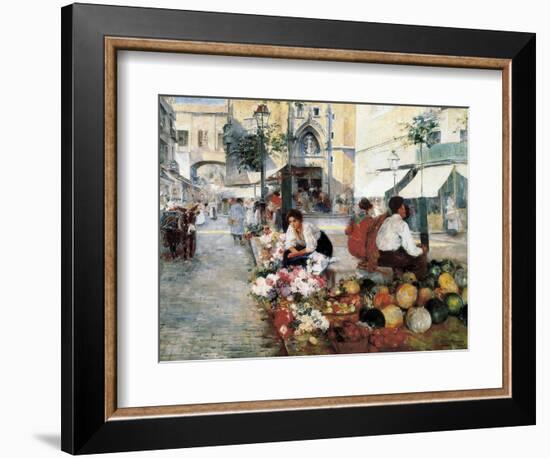 Paseo Del Borne and Santa María Del Mar-Arcadi Mas y Fondevila-Framed Art Print