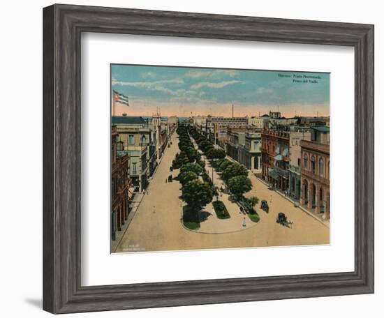 Paseo del Prado, Havana, Cuba, c1920-Unknown-Framed Photographic Print