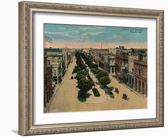 Paseo del Prado, Havana, Cuba, c1920-Unknown-Framed Photographic Print