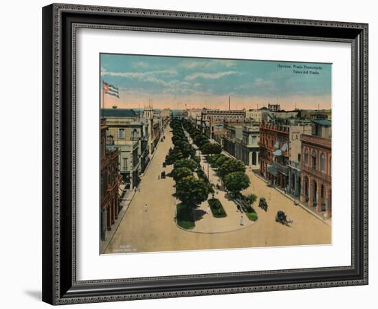 Paseo del Prado, Havana, Cuba, c1920-Unknown-Framed Photographic Print