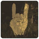 Grunge "Rock On" Gesture-pashabo-Art Print