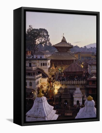 Pashupatinath Temple, UNESCO World Heritage Site, Kathmandu, Nepal-Nigel Blythe-Framed Premier Image Canvas
