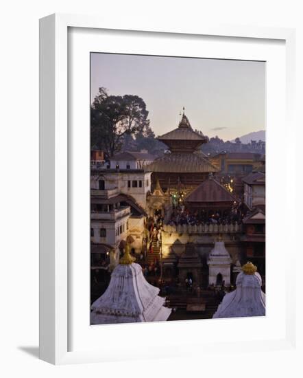 Pashupatinath Temple, UNESCO World Heritage Site, Kathmandu, Nepal-Nigel Blythe-Framed Photographic Print