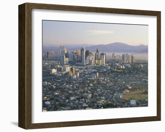 Pasig City Business Area Skyline, Manila, Philippines-Steve Vidler-Framed Photographic Print