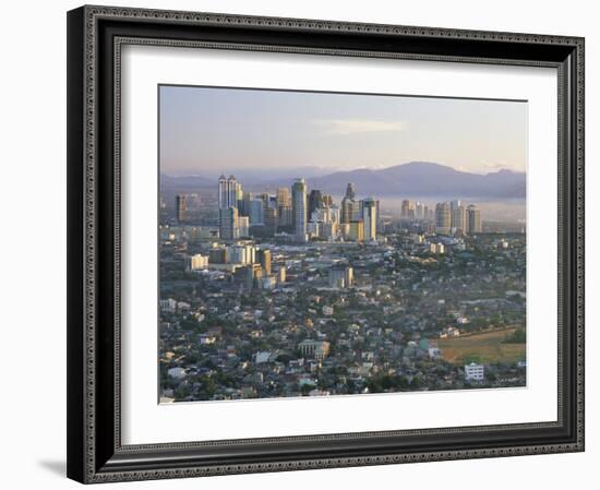 Pasig City Business Area Skyline, Manila, Philippines-Steve Vidler-Framed Photographic Print