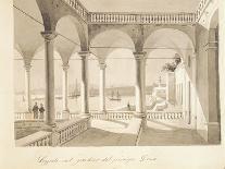 View of Genoa from the Gardens of Palazzo Doria Pamphilj-Pasquale Domenico Cambiaso-Framed Premier Image Canvas