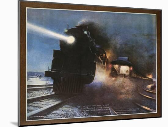 Pass in the Night, the Twentieth Century Limited of the New York Central Lines Poster-W.H. Foster-Mounted Giclee Print