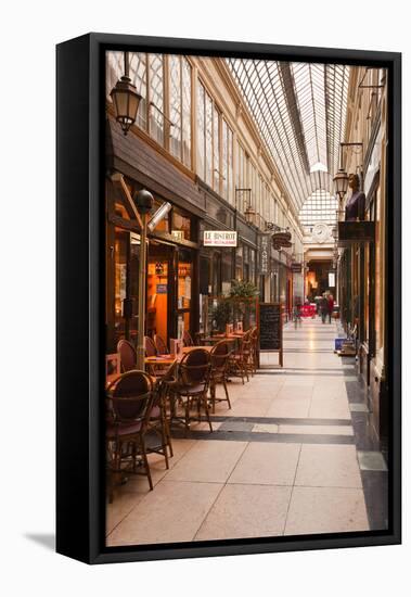 Passage Des Panoramas in Central Paris, France, Europe-Julian Elliott-Framed Premier Image Canvas