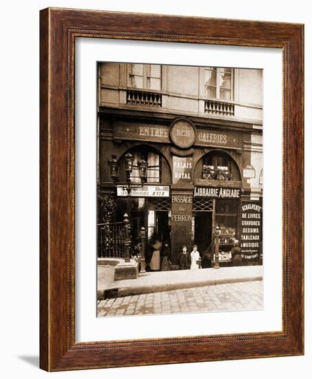 Passage du Perron Palais Royal-Eugène Atget-Framed Photographic Print