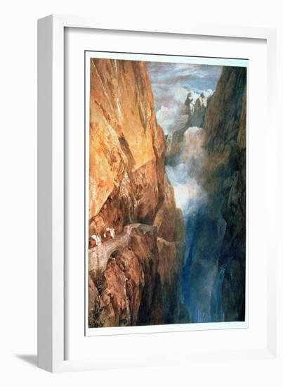 Passage of Mount St. Gotthard from the Devil's Bridge, 1804-JMW Turner-Framed Giclee Print