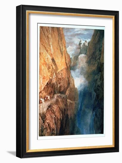 Passage of Mount St. Gotthard from the Devil's Bridge, 1804-JMW Turner-Framed Giclee Print