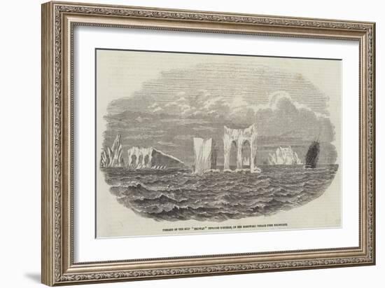 Passage of the Ship Medway Through Icebergs, on Her Homeward Voyage from Melbourne-null-Framed Giclee Print