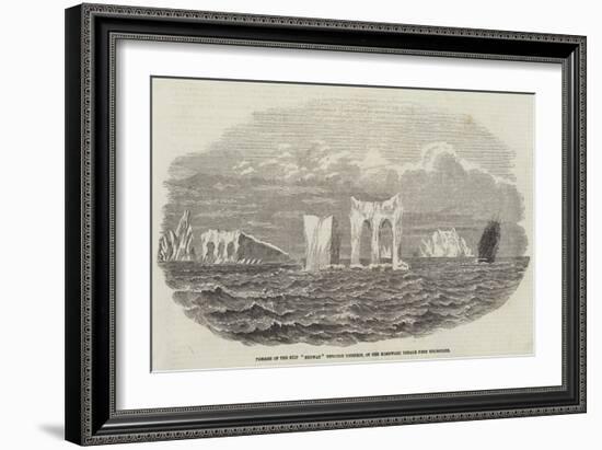Passage of the Ship Medway Through Icebergs, on Her Homeward Voyage from Melbourne-null-Framed Giclee Print