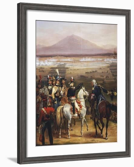 Passage of the Tagliamento in Front of Valvasone Led by General Napoleon Bonaparte-Hippolyte Lecomte-Framed Giclee Print